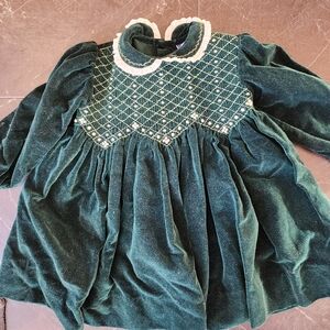 Carriage Boutique Smocked Velvet Dress